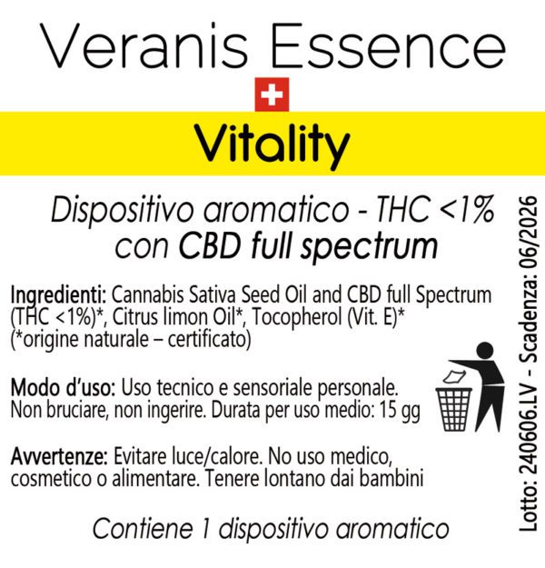 Veranis Essence - 07 - Limone - cbd naturale