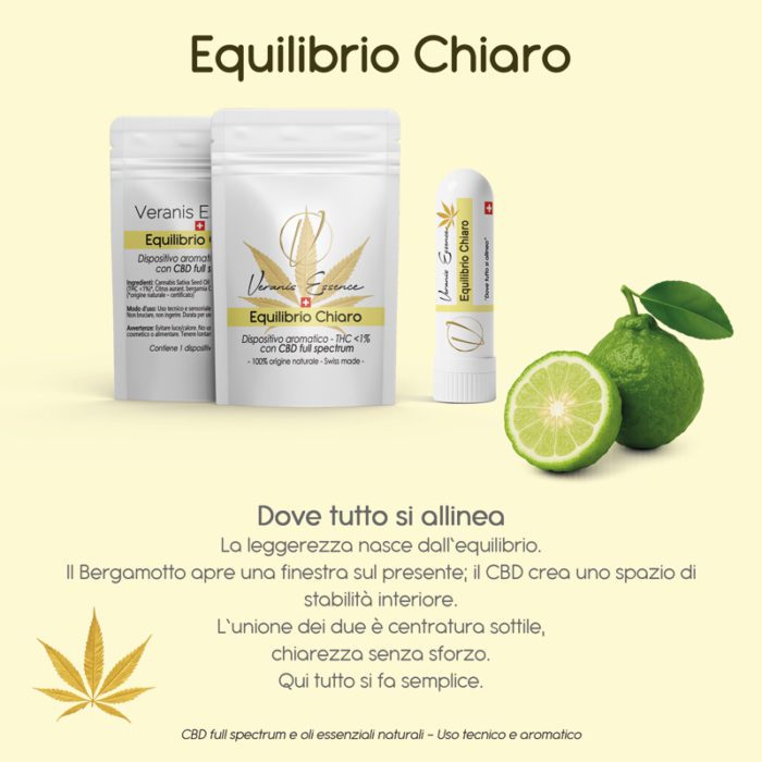 Veranis Essence - Equilibrio Chiaro - Dispositivo aromatico CBD